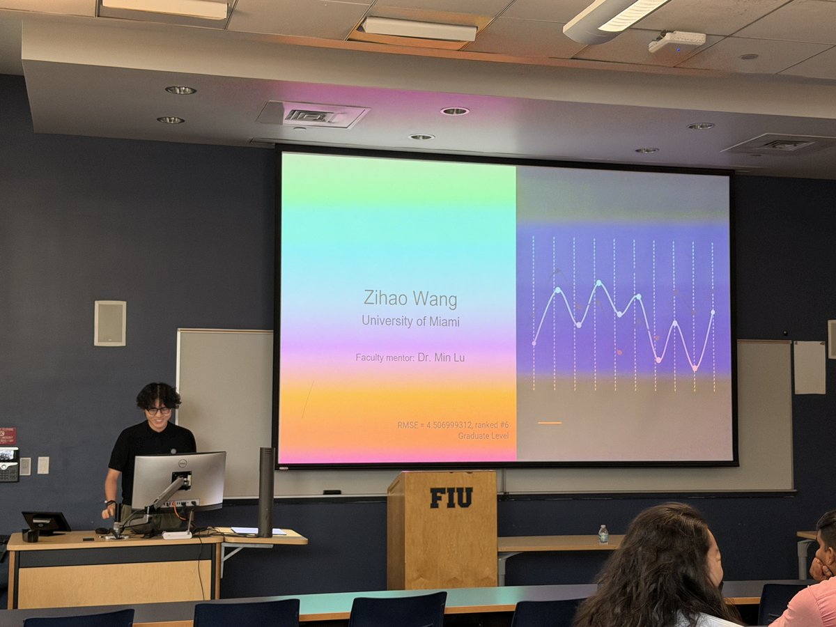 Zihao Wang receiving award