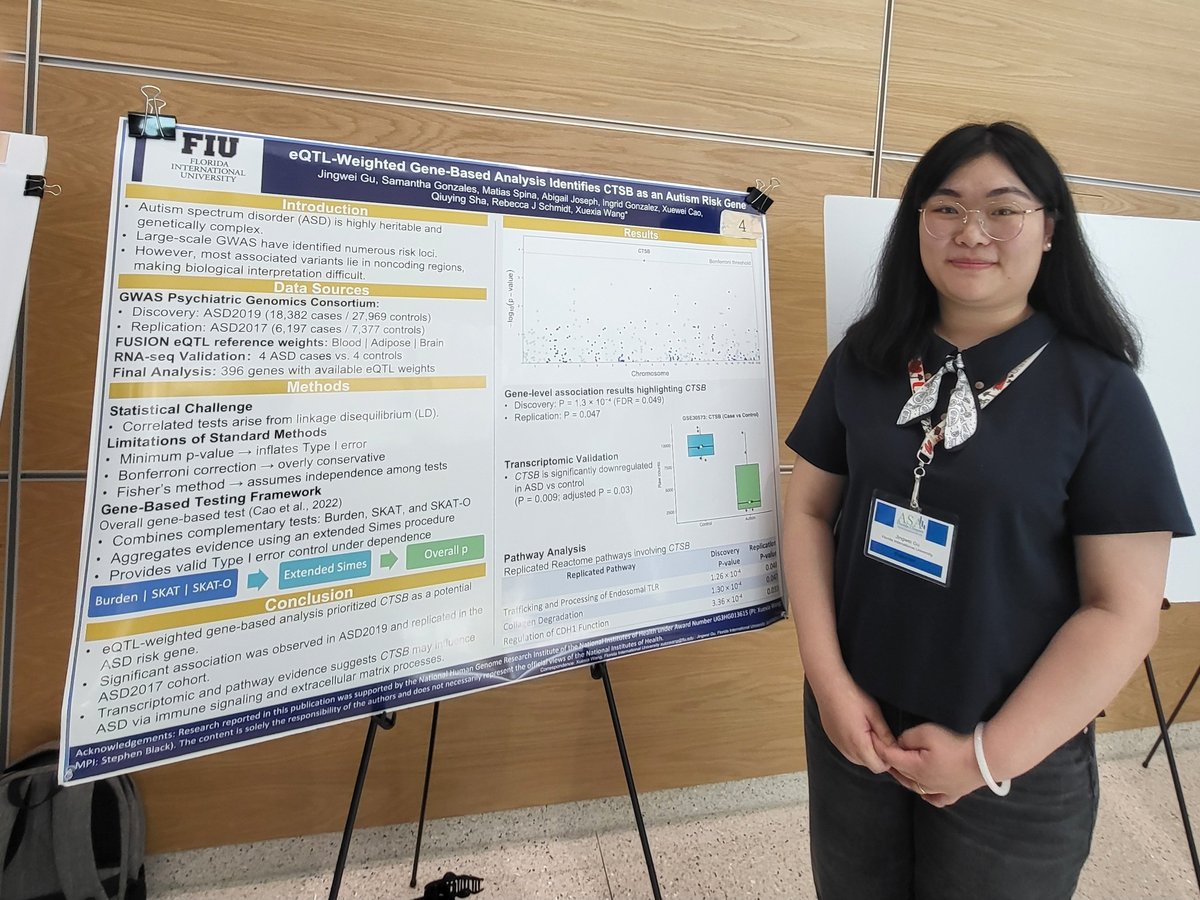 Jingwei Gu with poster